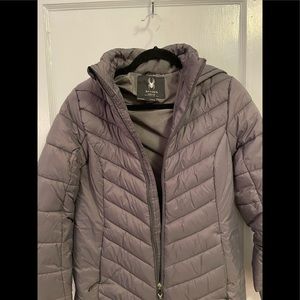 Spyder Boundless Womens Insulated Hooded Quilted Long Puffer Jacket